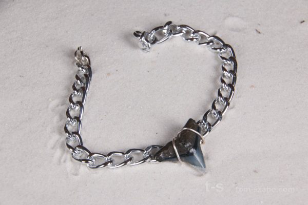 st01.1-8810ots-6398-jewelry-shark-tooth-bracelet Ocean Sands - Prehistoric shark tooth bracelet.